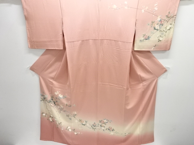 手描き友禅枝花模様訪問着